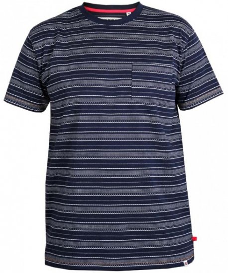 D555 Caspian T-shirt Navy - Koszulki - T-shirty meskie Duże Rozmiary - 2XL-14XL