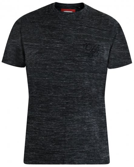 D555 Chalmer Couture Space Dye T-shirt Black - Koszulki - T-shirty meskie Duże Rozmiary - 2XL-14XL