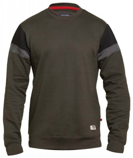 D555 Clermont Sweatshirt Khaki - Bluzy & bluzy z kapturem - Bluzy & Bluzy z kapturem 2XL-12XL