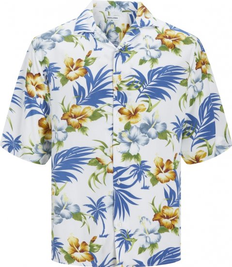 Jack & Jones JJEJEFF RESORT SHIRT Cloud Dancer - Koszule - Koszule 2XL-10XL