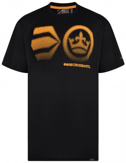 Crosshatch Kravtar T-shirt Black - Koszulki - T-shirty meskie Duże Rozmiary - 2XL-14XL