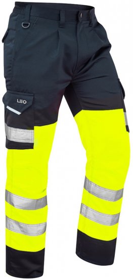 Leo Bideford Cargo Pants Hi-Vis Yellow/Navy - Odzież robocza - Odzież robocza 3XL-6XL