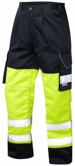 Leo Bideford Cargo Pants Hi-Vis Yellow/Navy - Odzież robocza - Odzież robocza 3XL-6XL