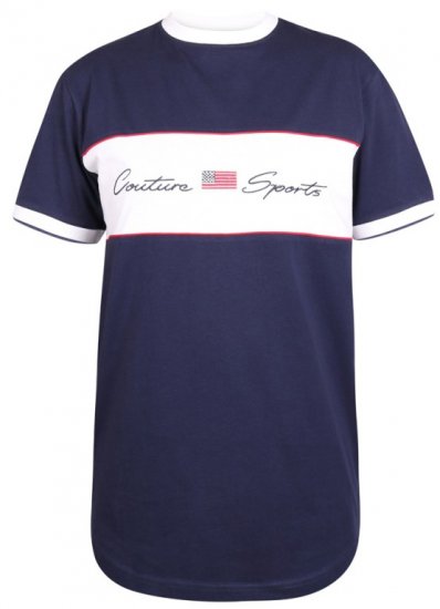 D555 Cullen T-shirt Navy - Koszulki - T-shirty meskie Duże Rozmiary - 2XL-14XL