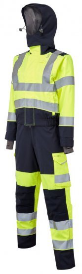 Leo Honeychurch EcoViz 10KX Performance+ Women's Breathable 2-Part Coverall Hi-Vis Yellow/Navy - Odzież robocza - 