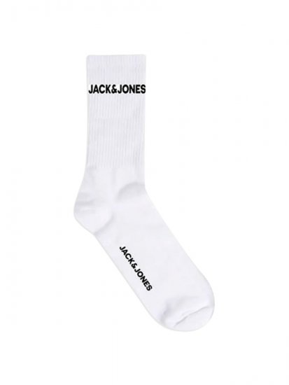 Jack & Jones Basic Logo Skarpety tenisowe Biały 5-pack - Bielizna & stroje kąpielowe - Bielizna & Stroje kąpielowe 2XL-8XL