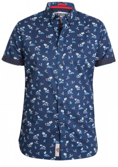 D555 Davian Hawaii Shirt Navy - Koszule - Koszule 2XL-10XL