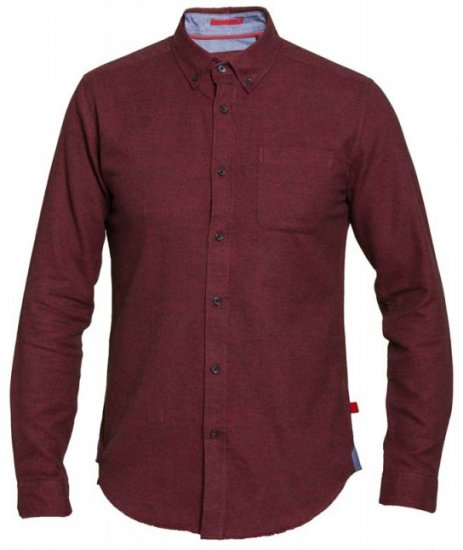 D555 Dawson Textured Shirt Dark Red - Koszule - Koszule 2XL-10XL