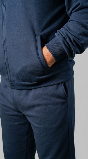 20 Nodi Ostro Stretch Fleece Cotton Tracksuit Navy - Dresy - Dresy męskie duże rozmiary