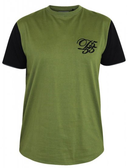 D555 Demarcus Couture T-shirt Khaki - Koszulki - T-shirty meskie Duże Rozmiary - 2XL-14XL