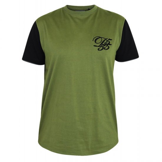 D555 Demarcus Couture T-shirt Khaki - Koszulki - T-shirty meskie Duże Rozmiary - 2XL-14XL