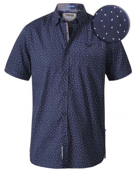 D555 Derwent Short Sleeve Shirt Navy - Koszule - Koszule 2XL-10XL