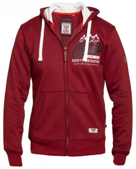D555 Durham Hoodie Red - Bluzy & bluzy z kapturem - Bluzy & Bluzy z kapturem 2XL-12XL