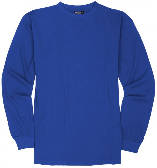 Adamo Floyd Comfort fit Long sleeve T-shirt Royal Blue - Koszulki - T-shirty meskie Duże Rozmiary - 2XL-14XL