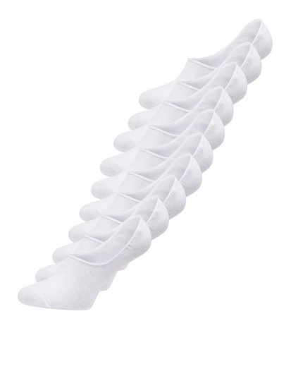 Jack & Jones Basic Skarpety stopki Biały 10-pack - Bielizna & stroje kąpielowe - Bielizna & Stroje kąpielowe 2XL-8XL