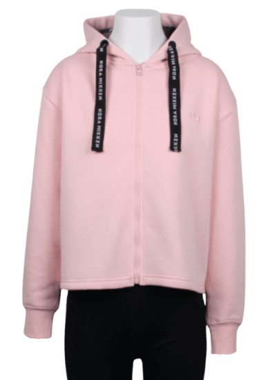 Nora Mikken GERTRUD Cropped Hoodie Pink - Bluzy & bluzy z kapturem - 