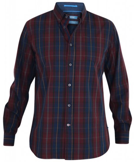 D555 Grady Long Sleeve Check Shirt - Koszule - Koszule 2XL-10XL