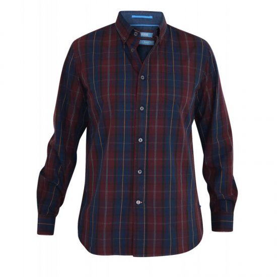 D555 Grady Long Sleeve Check Shirt - Koszule - Koszule 2XL-10XL