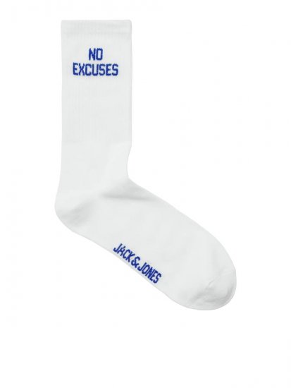 Jack & Jones Power Statements Skarpety tenisowe Biały 3-pack - Bielizna & stroje kąpielowe - Bielizna & Stroje kąpielowe 2XL-8XL