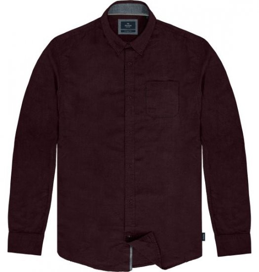 Double Outfitters GS-5225 Koszula oxford Bordowy - Koszule - Koszule 2XL-10XL
