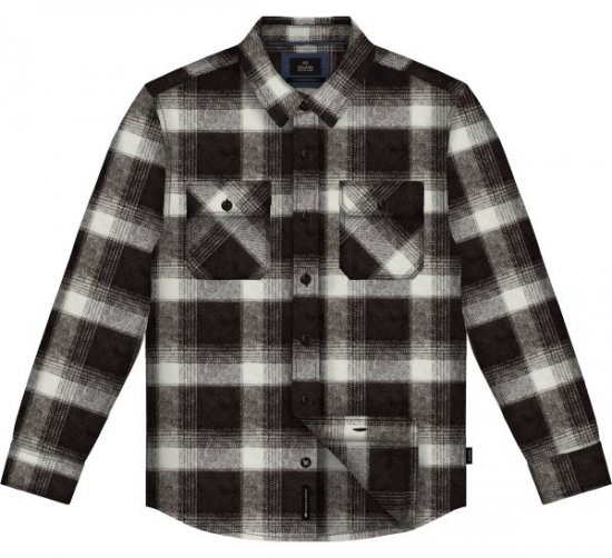 Double Outfitters GS-5233 Koszula flanelowa Brązowy/Beżowy - Koszule - Koszule 2XL-10XL