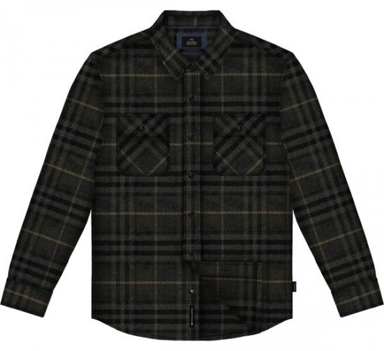 Double Outfitters GS-5233 Koszula flanelowa Czarny/Szary - Koszule - Koszule 2XL-10XL