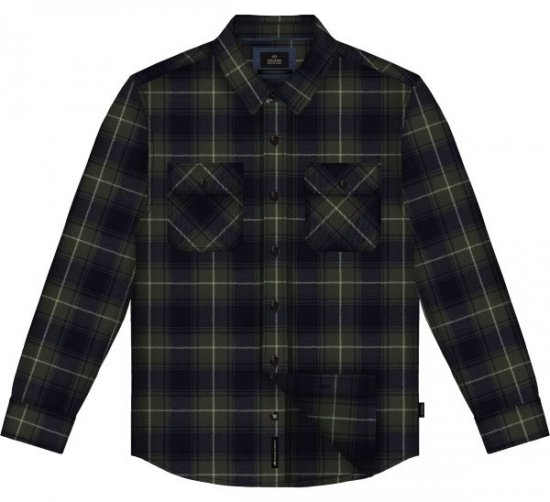 Double Outfitters GS-5233 Koszula flanelowa Oliwkowy/Niebieski - Koszule - Koszule 2XL-10XL