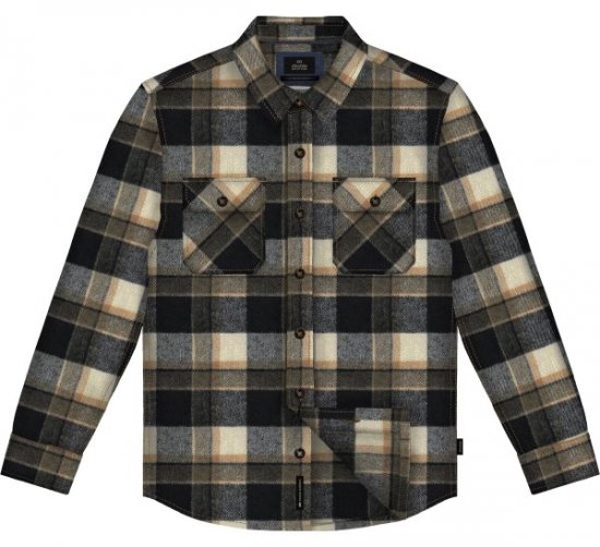 Double Outfitters GS-5233 Koszula flanelowa Granatowy/Beżowy - Koszule - Koszule 2XL-10XL