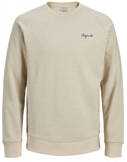 Jack & Jones Hide Sweatshirt Oatmeal - Bluzy & bluzy z kapturem - Bluzy & Bluzy z kapturem 2XL-12XL