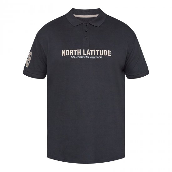 North Latitude Logo Polo Czarny - Koszulki polo - Koszulki Polo 2XL-8XL