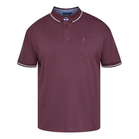 North Latitude Superflex Polo Aubergine - TALL koszulki polo - Koszulki polo TALL dla wysokich