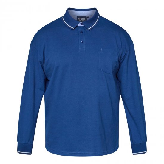 North Latitude Superflex Polo LS Niebieski - Koszulki polo - Koszulki Polo 2XL-8XL