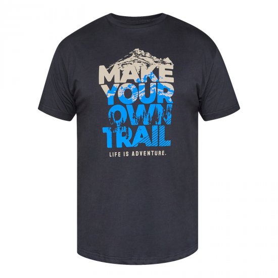 North Latitude Trail T-Shirt Czarny - Koszulki - T-shirty meskie Duże Rozmiary - 2XL-14XL