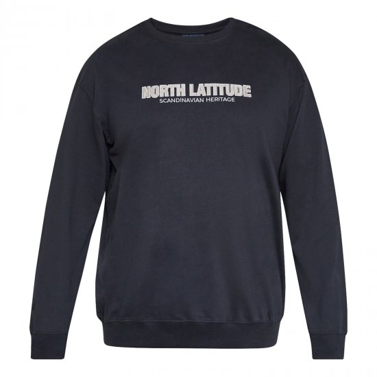 North Latitude Crewneck Sweatshirt Czarny - TALL bluzy - Bluzy TALL dla wysokich mężczyzn