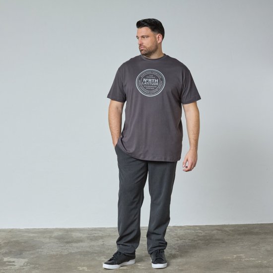 North Latitude T-Shirt Szary/Grafitowy - TALL koszulki - Koszulki dla wysokich mężczyzn