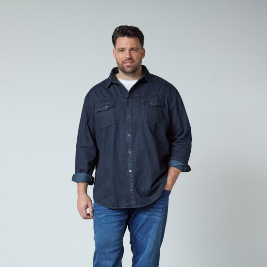 North Latitude Denim Shirt LS Niebieski - Koszule - Koszule 2XL-10XL