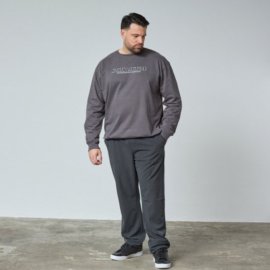 North Latitude Crewneck Sweatshirt Szary/Grafitowy - TALL bluzy - Bluzy TALL dla wysokich mężczyzn