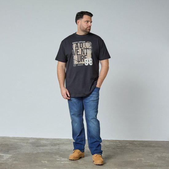 North Latitude Adventure 98 Graphic Tee Czarny - TALL koszulki - Koszulki dla wysokich mężczyzn