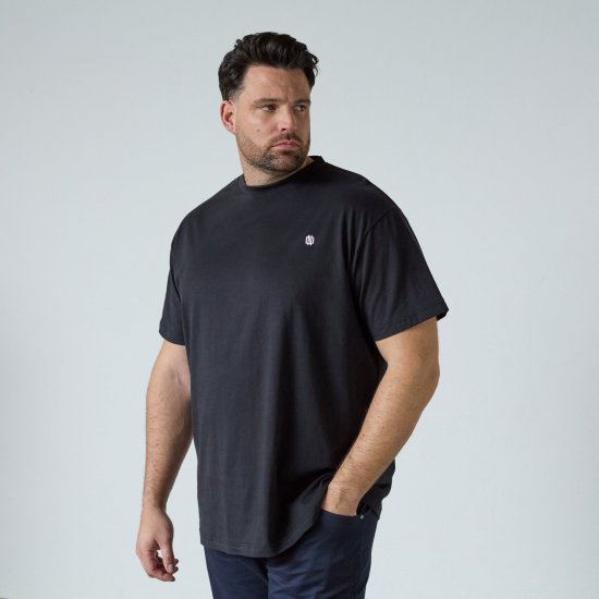 North Latitude T-Shirt With Back Print Czarny - Koszulki - T-shirty meskie Duże Rozmiary - 2XL-14XL