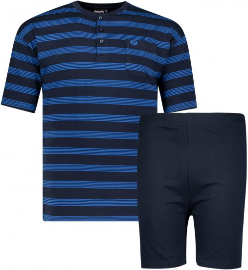 Adamo Anil Serafino Short sleeve Pyjama Navy - Bielizna & Stroje kąpielowe - Bielizna & Stroje kąpielowe 2XL-8XL