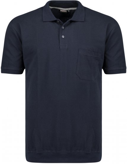Adamo Kadir Polo Shirt with Cuffed Hem Navy - Koszulki polo - Koszulki Polo 2XL-8XL