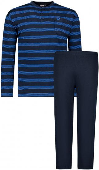 Adamo Alex Serafino Long sleeve Pyjama Navy - Bielizna & stroje kąpielowe - Bielizna & Stroje kąpielowe 2XL-8XL