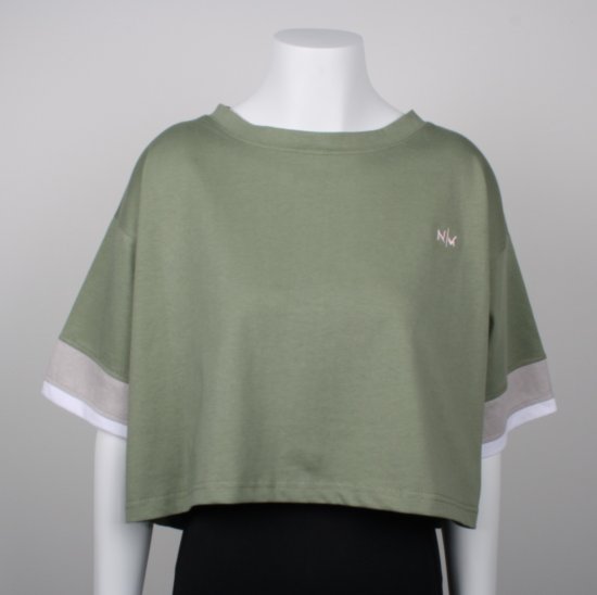 Nora Mikken AGNES Crop Top Green - Koszulki - 
