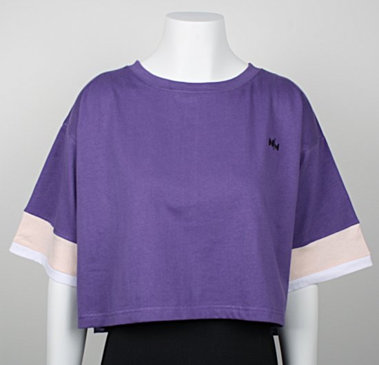 Nora Mikken AGNES Crop Top Purple - Koszulki - 