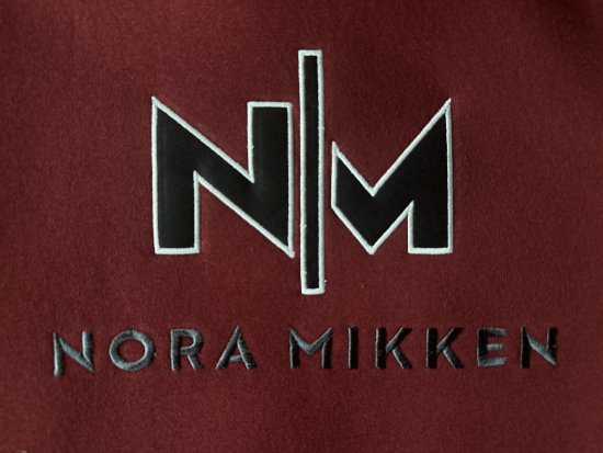 Nora Mikken KADRI WHITE Long Hoodie Burgundy - Bluzy & bluzy z kapturem - 