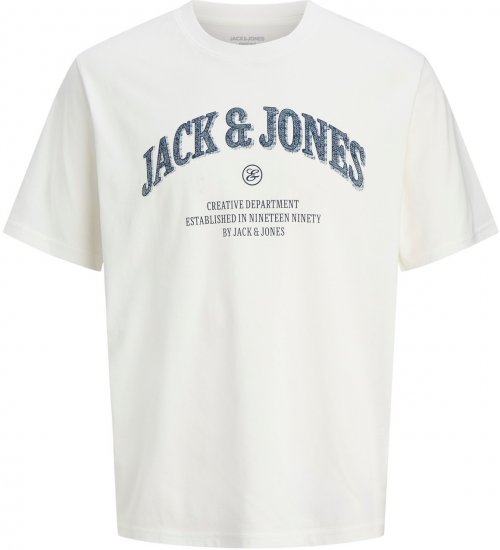 Jack & Jones Denver Graphic T-Shirt Beige - Koszulki - T-shirty meskie Duże Rozmiary - 2XL-14XL