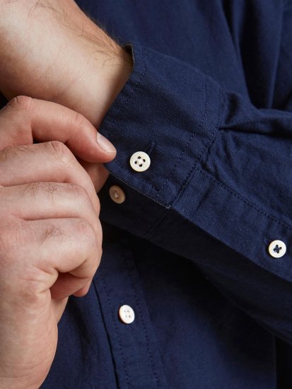 Jack & Jones Summer Shirt L/S Navy - Koszule - Koszule 2XL-10XL