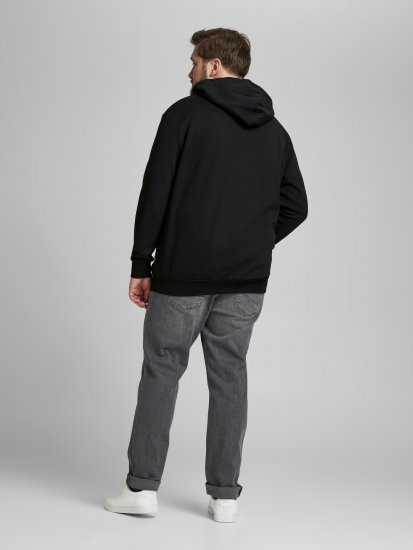 Jack & Jones Basic Hoodie Black - Bluzy & bluzy z kapturem - Bluzy & Bluzy z kapturem 2XL-12XL