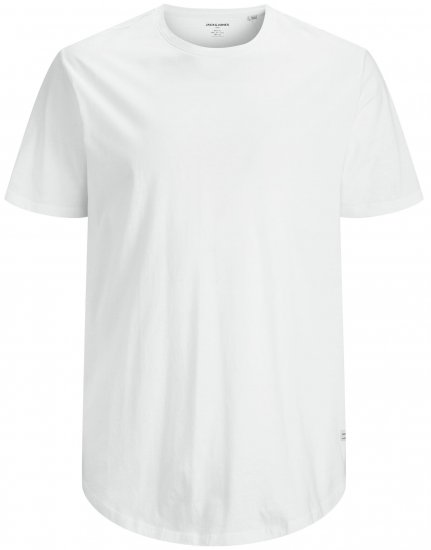 Jack & Jones NOA Crew Neck T-shirt White - Koszulki - T-shirty meskie Duże Rozmiary - 2XL-14XL