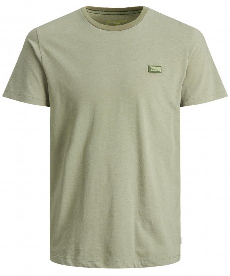 Jack & Jones Schultz Crew Neck T-Shirt Green - Koszulki - T-shirty meskie Duże Rozmiary - 2XL-14XL